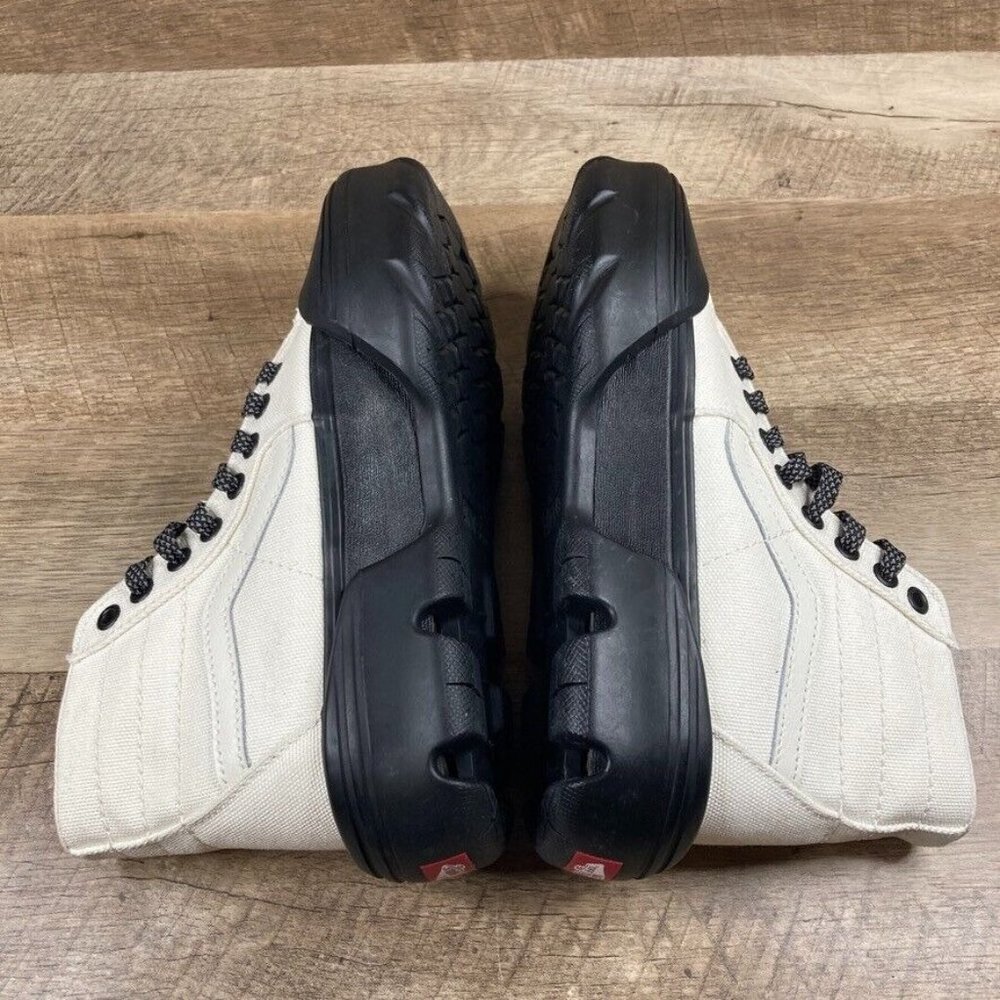 Vans High-Top Sneakers in Cream and Black - Picture 7 of 7